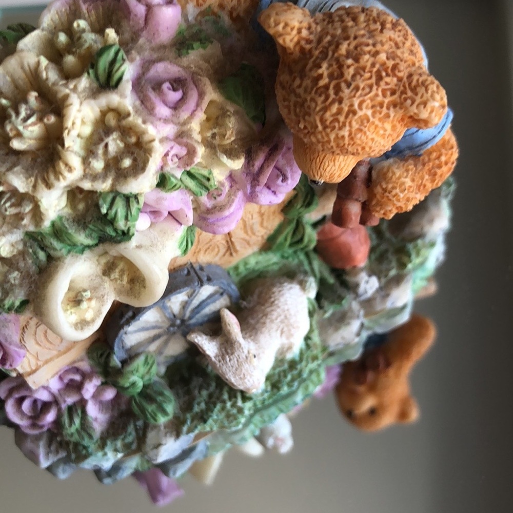 Happy Spring Flower Garden Teddy Bear Figurine - Picture 12 of 16
